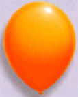 Luftballon i8n 30 cm, Farbe Orange Luftballon orange 30 cm