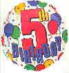 Folienballon: 5th Birthday