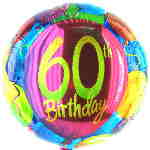 Folienballon: 60th Birthday