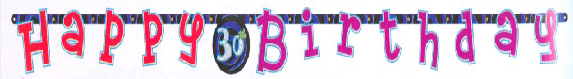 Geburtstag Banner Big Happy 30 Geburtstagsdeko
