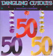 Geburtstag Dangling Cutouts, Dekoration zum 50. Geburtstag
