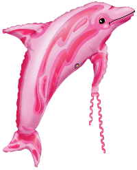 Folienballon: Delfin Rosa