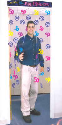 Doorway Curtain 50, Portaldekoration zum 50. Geburtstag