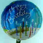 Folienballon: Happy Birthday Candles