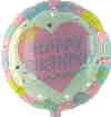 Folienballon: Happy Birthday Pastell 