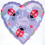 Folienballon: I Love you Beetle
