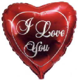 Folienballon: I Love you HerzKlein02
