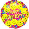 Folienballon: Smiling Birthday