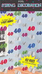 String 40, Geburtstagsdeko, 40. Geburtstag