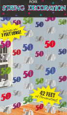 String 50, Geburtstagsdeko, 50. Geburtstag