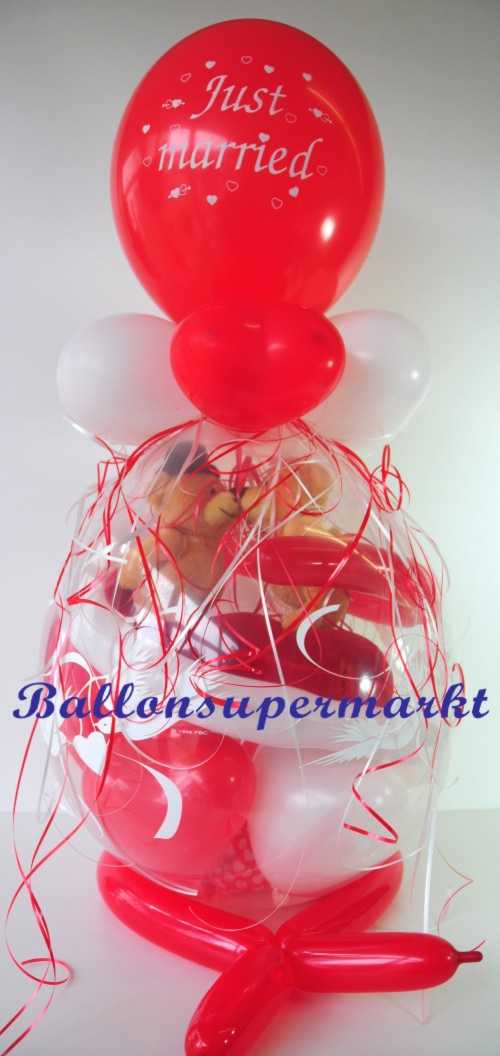 Wildes-Hochzeitspaar-im-Geschenkballon-zur-Hochzeit