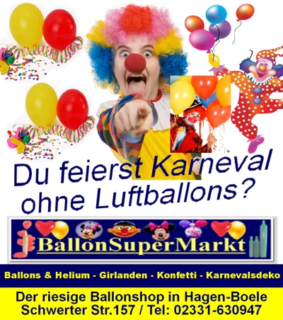 Du feierst Karneval ohne Luftballons?