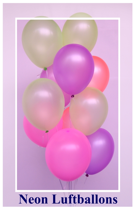 Neon Luftballons, Latexballons 30 cm