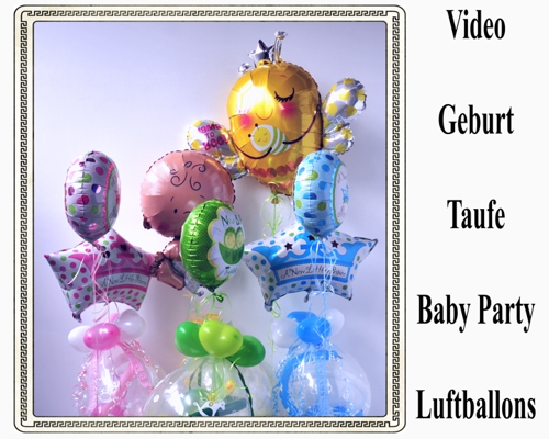 Video: Luftballons und Dekoration: Baby Party, Geburt, Taufe