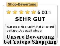 Unsere Bewertung bei Yatego Shopping