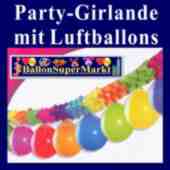 Ballondeko-Partygirlande-mit-Luftballons