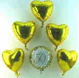 Hochzeitsdekoration Goldene Hochzeit mit Folienballon 50