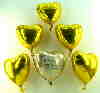 Hochzeitsdekoration Goldene Herzen, Bouquet aus Herzballons, Alles Gute Zur Hochzeit