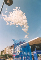 Luftballons steigen lassen, Aufstieg der Ballons