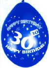 Luftballons 30th, Zahlenballon mit 30