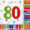 Geburtstag 80 Deko Servietten Radiant-Birthday