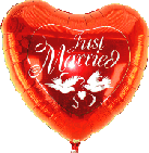 Hochzeitsdekoration Just Married Luftballons