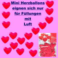 Mini Herzballons Luftballons