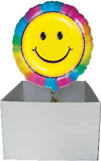 Smiley Geburtstag Folienballon im Karton