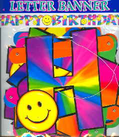 Geburtstag Smiley Banner Happy Birthday