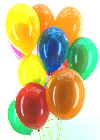 Luftballons in Kristallfarben, Ballontraube