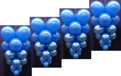 Partydekoration Ballondeko Luftballons Trauben blau