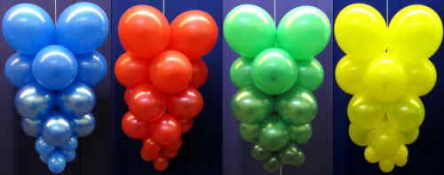 Partydekoration Ballondeko Luftballons Trauben bunt