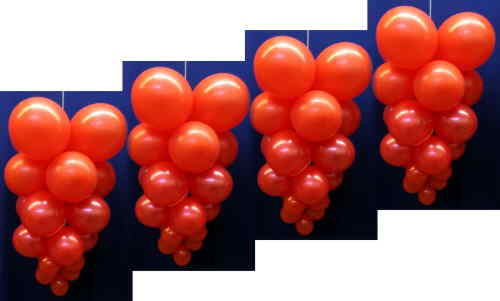 Partydekoration Ballondeko Luftballons Trauben rot