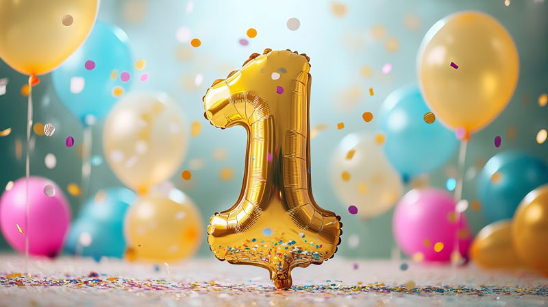 1. Geburtstag Ballons und Dekoration