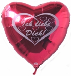 I love you Folienballon Heart: Liebe mit Herz