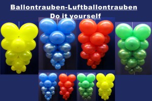 Luftballons Trauben Ballontrauben, Ballontrauben aus Ballons Dekoration zum Karneval