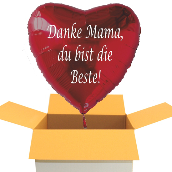 Folienballon Message: Danke Mama! Du bist die Beste!