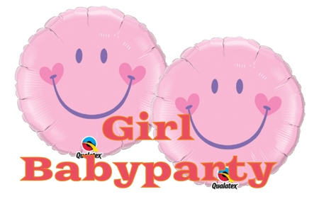 Girl Babyparty Smiley Luftballons