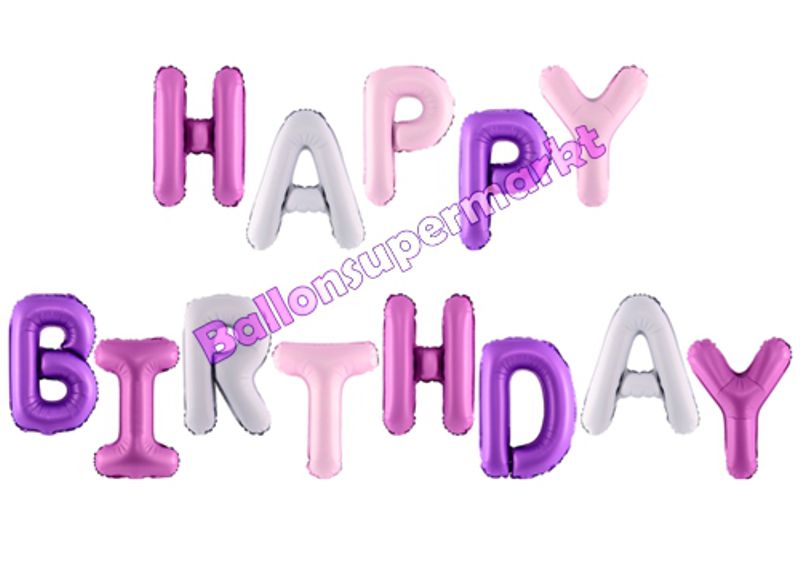 Happy Birthday Luftballons Buchstaben