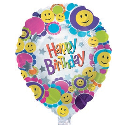 Smiley Happy Birthday Luftballon zum Geburtstag