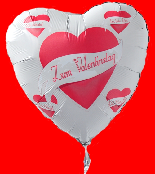 Luftballon zum Valentinstag, ich liebe dich