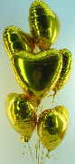 Goldene-Herzluftballons-zur-Hochzeitsdekoration-Goldene-Hochzeit
