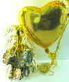 Ballone Hochzeit Herzballons in Gold zur goldenen Hochzeit