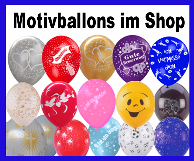 Motiv-Luftballons im Shop