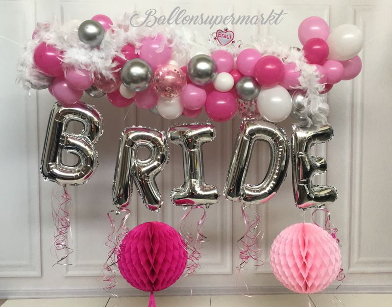 Ballondekoration mit Buchstaben Folienballons