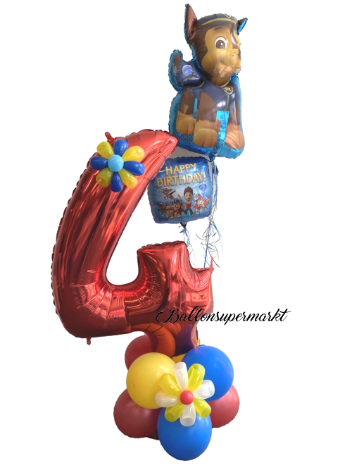 Ballondekoration zum 4. Geburtstag
