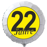 Folienballon Geburtstag Zahl 22