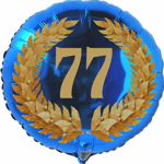 Folienballon Geburtstag Zahl 77