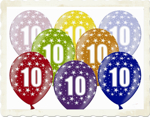 Geburtstagsballons Zahl 10