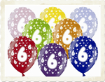 Geburtstagsballons Zahl 6